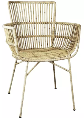 Stoel Rattan/ Iron Blond Van der Leeden - Van der leeden