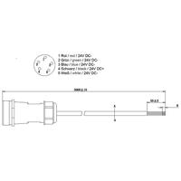 Deko Light 940030 Ronde connector afgewerkt Koppeling, recht Totaal aantal polen: 5 1 stuk(s) - thumbnail
