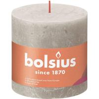 Bolsius kaars rustiek 10x10 cm sandy grijs - thumbnail