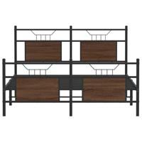 Bedframe zonder matras bewerkt hout bruin eikenkleur 140x190 cm - thumbnail