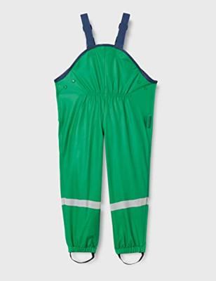 Playshoes regenbroek bretels fleece gevoerd Uni Groen-104