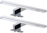 Saqu Fondi opbouwverlichting voor spiegel/spiegelkast chroom set van 2 stuks - thumbnail