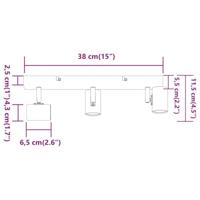 VidaXL Plafondspot met schijnwerpers zwart 38 x 6,5 x 11,5 cm metaal - thumbnail
