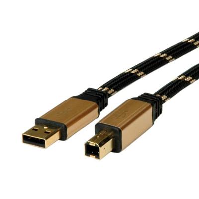 ROLINE GOLD USB 2.0 kabel, type A-B, 4,5 m ROLINE GOLD USB 2.0 kabel, type A-B, 4,5 m