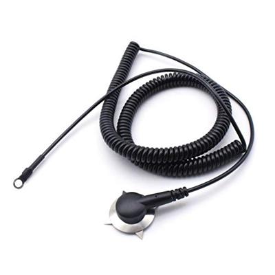 Quadrios ESD-aardingskabel 3.00 m Klem, Drukknop 10 mm, Ringkabelschoenaansluiting