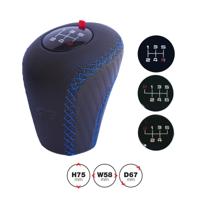 Simoni Racing Pookknop Slick - Zwart Leder SRSLKB - thumbnail