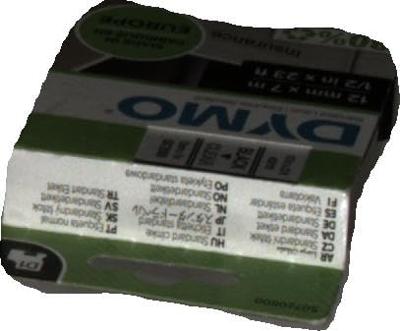 Dymo D1 tape 12 mm, zwart op transparant - thumbnail