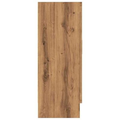 Boekenkast 82,5x30,5x80 cm bewerkt hout artisanaal eikenkleurig