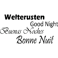 Welterusten - Muursticker - thumbnail