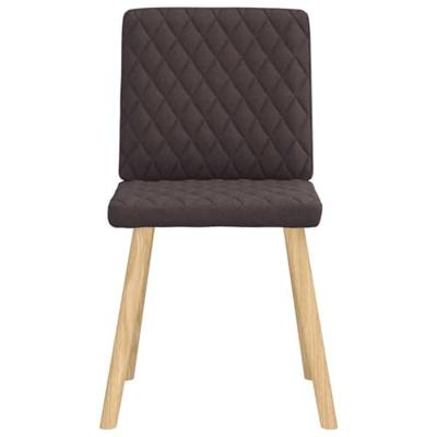 Eetkamerstoelen 4 st stof donkerbruin