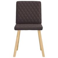 Eetkamerstoelen 4 st stof donkerbruin - thumbnail