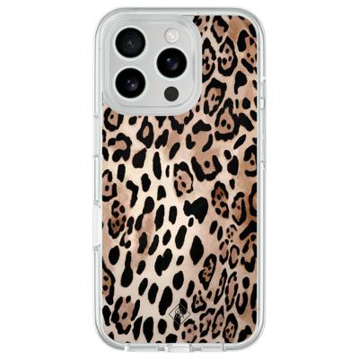 iPhone 16 Pro hybride hoesje - Golden wildcat