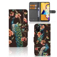 Samsung Galaxy M21 | M30s | Telefoonhoesje | Met pasjeshouder | Pauw met Bloemen - thumbnail