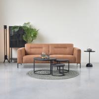 LABEL51 3-zits Bank 'Napoli' Microfiber, kleur Bruin - thumbnail