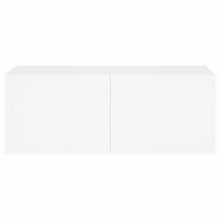 Tv-wandmeubel met LED-verlichting 80x35x31 cm wit - thumbnail