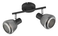 Trio Dubbele plafondlampTarifa met geribbeld glas - 862800232 - thumbnail