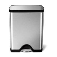 simplehuman VB 005553 50 l Rechthoekig Roestvrijstaal, Staal Zwart, Roestvrijstaal - thumbnail