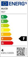 Alco al-907-11 led bureaulamp dimbaar 43cm zwart 230v 6w - thumbnail