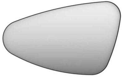 Ben Nature organische spiegel 80x50cm links mat zwart