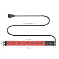 ACT PD3155 Stekkerdoos 9-voudig - thumbnail