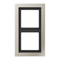 Jung LS Design Afdekraam Edelstaal 2-voudig ESD2982 - thumbnail