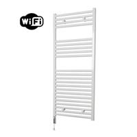 Sanicare HVW Elektrische Radiator - 111.8x45cm - 596W - wifi - thermostaat - wit - linksonder - wit HRLWW 451118/W - thumbnail
