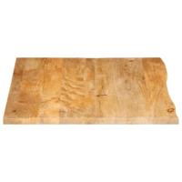 Tafelblad met natuurlijke rand 100x80x2,5 cm massief mangohout - thumbnail