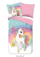 Good Morning Kinderdekbedovertrek "eenhoorn en regenboog" - Multi - (140x200/220 cm) - Katoen - thumbnail