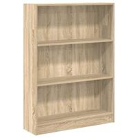 Boekenkast 80x24x109 cm bewerkt hout sonoma eikenkleurig - thumbnail