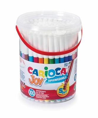 Carioca viltstift Joy, 100 stiften in een plastic pot