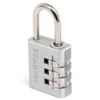 Masterlock 30mm - solid aluminium body with brushed metal finish - 24mm chrome pl - 7630EURD - thumbnail