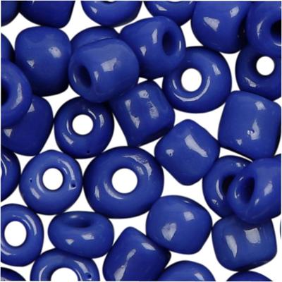 Creativ Company Rocailles, d 3 mm, afm 8/0, gatgrootte 0,6-1,0 mm, blauw, 25 gr/ 1 doos