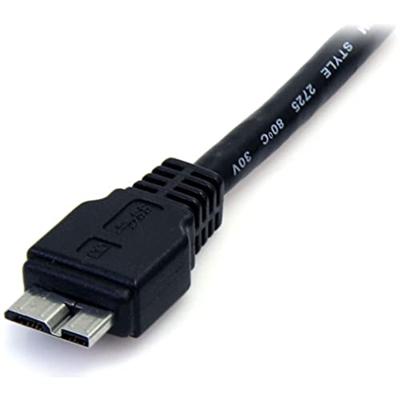 StarTech.com 50 cm zwarte SuperSpeed USB 3.0-kabel A naar micro B - M/M