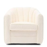 Rivièra Maison Draaifauteuil 'St. Lewis' Chenille, kleur Ivory White - thumbnail