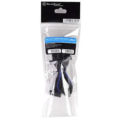 SilverStone Adapter 4-Pin Molex > 4x 15-Pin SATA SilverStone Adapter 4-Pin Molex > 4x 15-Pin SATA