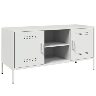 Tv-meubel 100,5x39x50,5 cm staal wit Tv-meubel 100,5x39x50,5 cm staal wit