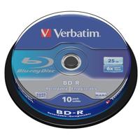 Verbatim 43742 BD-R Single-Layer - Blu-Ray disc van 25 GB, 6x brandsnelheid, bescherming tegen krassen, 10 Pack Spindle - thumbnail