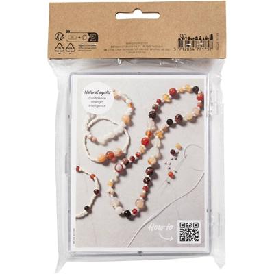 Creativ Company Creatieve box sieraden, agaten, afm 2,6-10 mm, gatgrootte 0,8-1,8 mm, ca. 1480 stuk, diverse kleuren, 1 doos Creativ Company Creatieve box sieraden, agaten, afm 2,6-10 mm, gatgrootte 0,8-1,8 mm, ca. 1480 stuk, diverse kleuren, 1 doos