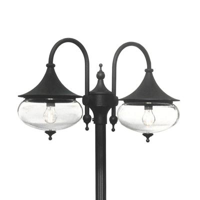 KonstSmide Klassieke lantaarnkapLibra 2-lichts zwart - 620-750