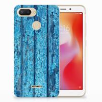 Xiaomi Redmi 6 Bumper Hoesje Wood Blue - thumbnail