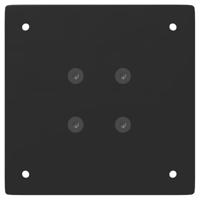 Salontafelpoten 4 st 72 cm staal zwart - thumbnail