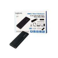 LogiLink UA0314 M.2 SDD-behuizing Zwart USB C - thumbnail