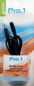 Enzo Pro-1 Hoofdtelefoon verlengkabel glad 3,5 jack 1,5 meter 9212503
