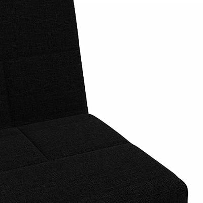 Slaapbank L-vormig 255x140x70 cm fluweel zwart