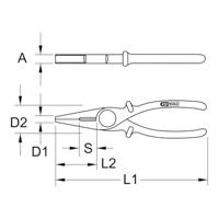KS Tools 1171641 Platte tang Kunststof 190 mm - thumbnail