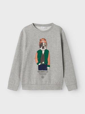 Name it winter sweater jongens - grijs - NkmPsalko - loose fit