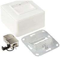 Metz Connect 130B11D10002-E Netwerkdoos Opbouw (op muur) CAT 6A 1 poort Zuiver wit - thumbnail