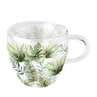 Ambiente dubbelwandig glas jungle leaves - thumbnail