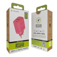 Oplader Muvit for Change WCEU24-45-AC Magenta 45 W - thumbnail
