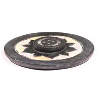 Wierookbrander lotus zeepsteen - 10x1.2 - Zeepsteen - Zwart - Geel (2 stuks) - L - thumbnail